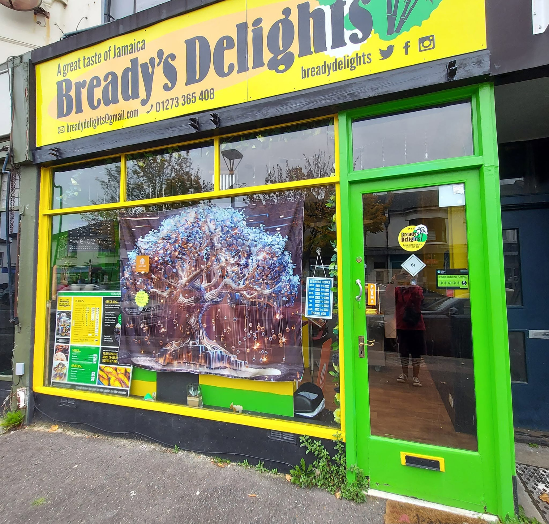 The Bready's Delights takeaway shopfront on Blatchington Road, Hove