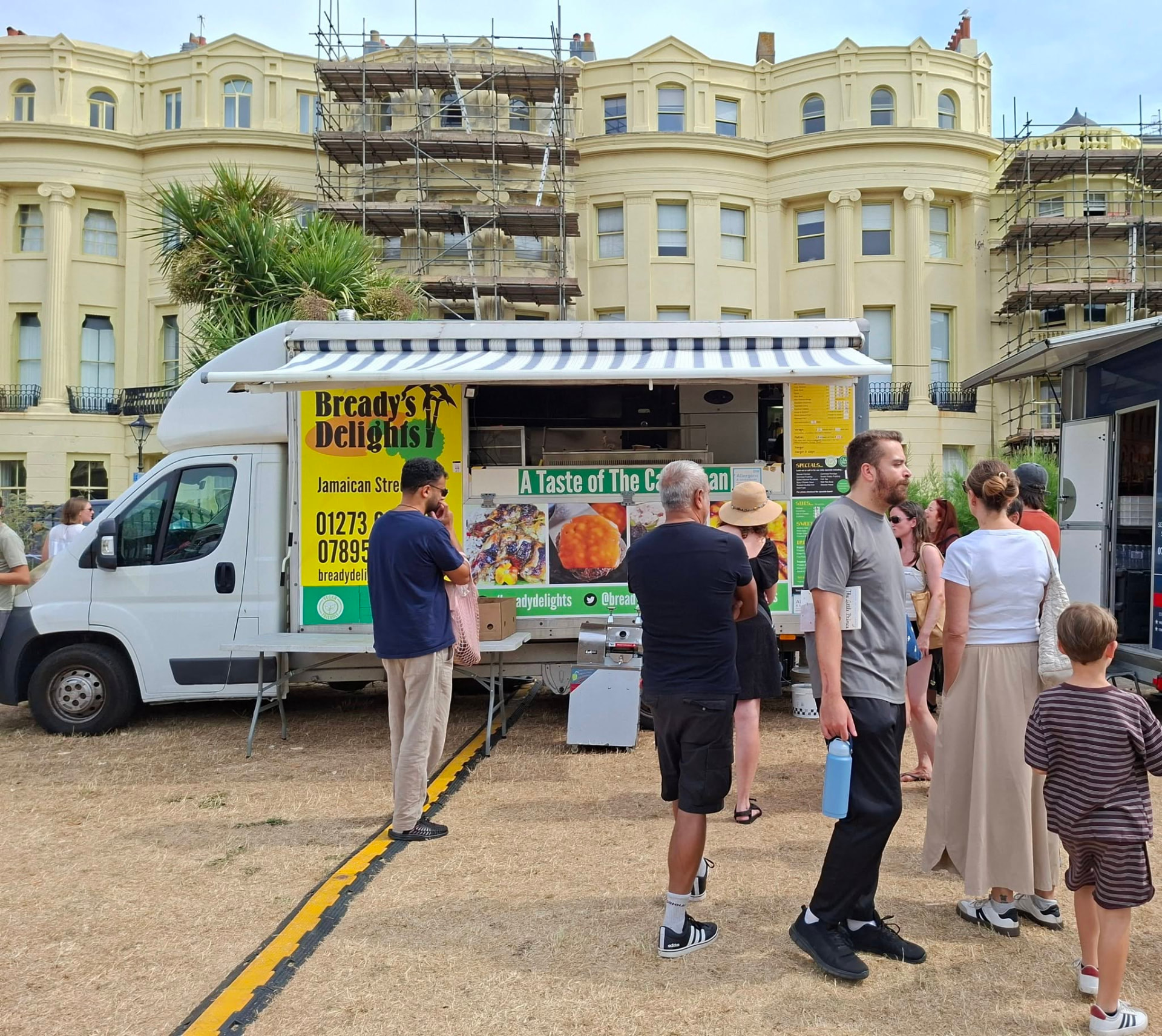 The Bready's Delights food van serving customers at an outdoor event